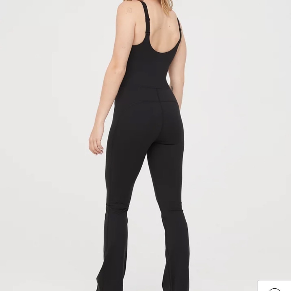 Aerie The Hugger Bootcut Jumpsuit Black - XXS - Picture 2 of 7